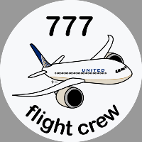 B-777 United Sticker