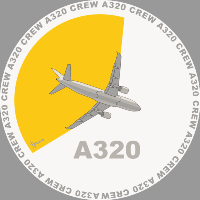 A320 yellow trail Sticker