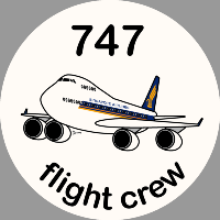 B-747 Singapore Sticker