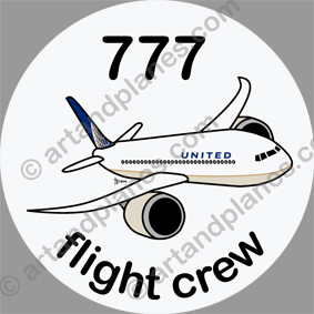 B-777 United Sticker