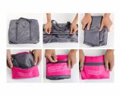 Bolso plegable viaje (verde) / Folding green travel bag