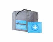 Bolso plegable viaje (azul) / Folding blue travel bag