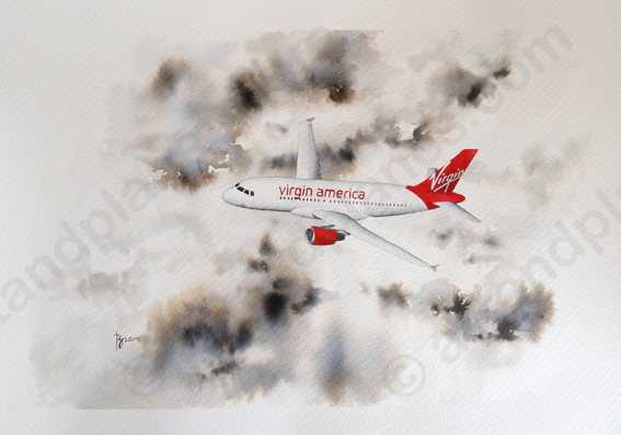 A320 Virgin America Painting