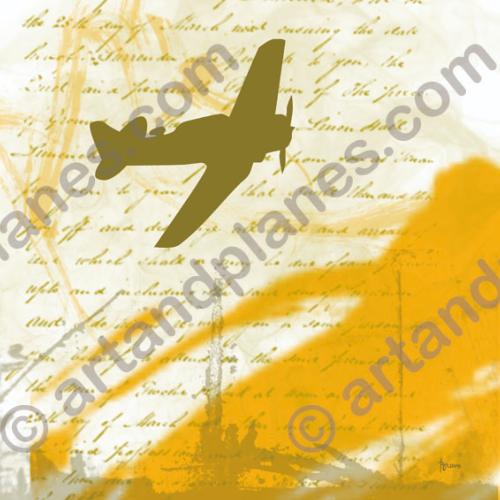 Ilustración avión T-6 letter - Illustration
