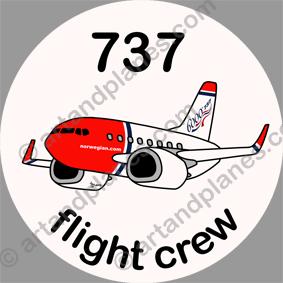 B-737 Norwegian Sticker