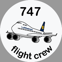B-747 Lufthansa Sticker