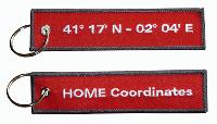 Llavero Home Coordinates key tag