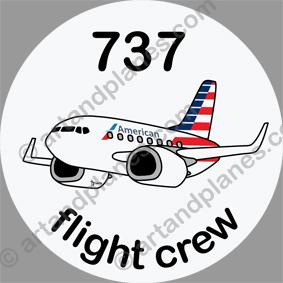 B-737 American Airlines Sticker