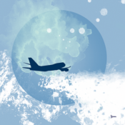 Ilustración Boeing 747-8 moon - Illustration
