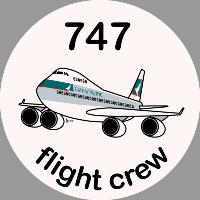 B-747 Cathay Pacific Sticker