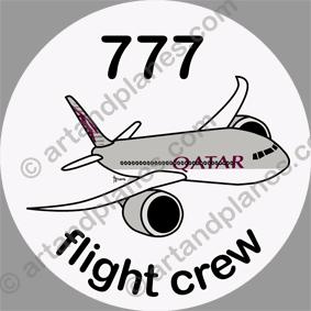 B-777 Qatar Airways Sticker