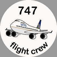 B-747 United Sticker