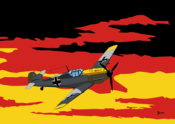 Ilustración Deutschland - Messerschmitt (Serie Banderas/Flag series Print) - Illustration
