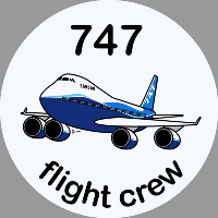 B-747 Boeing Sticker