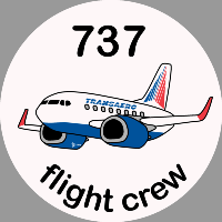 B-737 Transaero Sticker