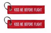 Llavero Kiss Me Before Flight Key Tag