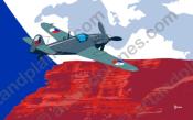 Ilustración &#268;eská republika - Avia S-199 (Serie Banderas/Flag series) Illustration