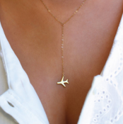 Colgante avión Lille dorado / airplane pendant