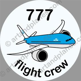 B-777 KLM Sticker