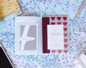 Funda pasaporte + ID corazón / Passport cover + tag (heart)
