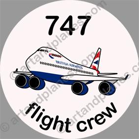 B-747 British Airways Sticker