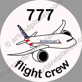 B-777 American Airlines Sticker