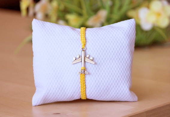 Pulsera avión G14 amarilla / Airplane yellow bracelet