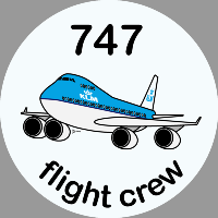B-747 KLM Sticker