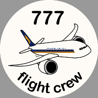 B-777 Singapore Sticker