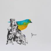 Blue & yellow birdie