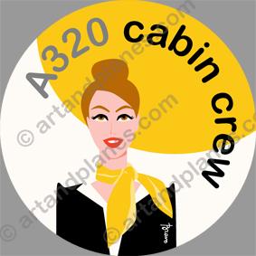 Cabin crew (yellow) Sticker
