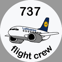 B-737 Lufthansa Sticker