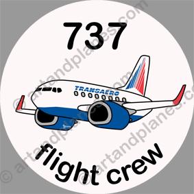 B-737 Transaero Sticker