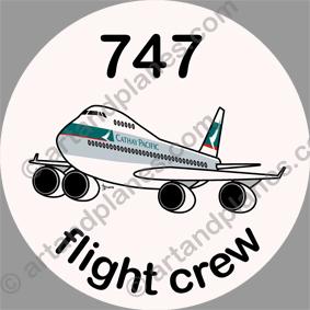 B-747 Cathay Pacific Sticker