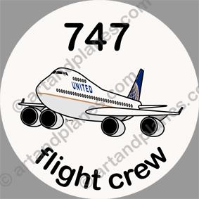 B-747 United Sticker