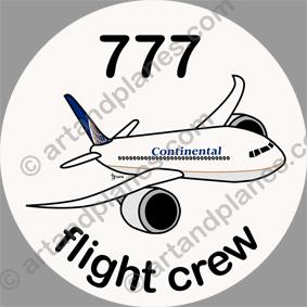 B-777 Continental Sticker