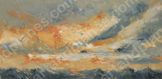 Coopery Sunset Oil Painting