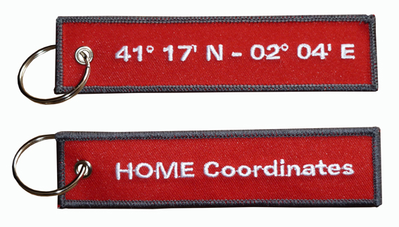 Llavero Home Coordinates key tag