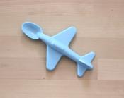 Cuchara avión azul claro/ Light blue airplane spoon
