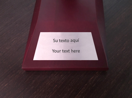 Placa con texto personalizado Maqueta/ Plate with custom text
