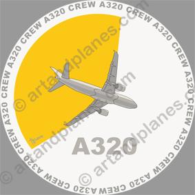 A320 yellow trail Sticker