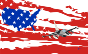 Ilustración USA - F16 (Serie Banderas/Flag series Print) - Illustration