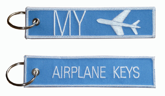 Llavero My airplane keys key tag