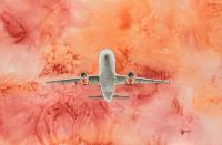 Full orange easyJet Painting