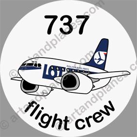 B-737 LOT Sticker