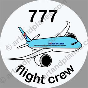 B-777 Korean Air Sticker