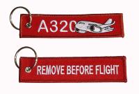 Llavero A320 remove before flight key tag 