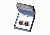 Gemelos avión baño oro / gold-plated cufflinks with airplane