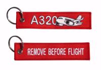 Llavero A320 Outline Remove Before Flight Key tag