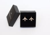 Pendientes avión plateados / airplane silvery earring